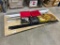 Pallet with Extension Cords, Roller Seats and Other Misc Items