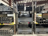 (3) Metal Storage Racks w/ Miscellaneous Pre cut Metal