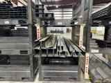(3) Metal Storage Racks w/ Miscellaneous Pre cut Metal