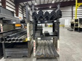 (3) Metal Storage Racks w/ Miscellaneous Pre cut Metal