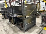 (2) Metal Storage Racks w/ Miscellaneous Square Metal Tubing
