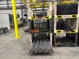 (3) Metal Storage Racks w/ Miscellaneous Square Metal Tubing & Pre Cut Metal