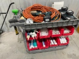 Tool Cart with Misc Makita Tools, Batteries, Tools, Metal Screw and Silicone