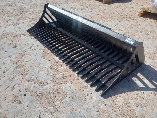 Unused 84" Rock Bucket (Skid Steer Attachment)