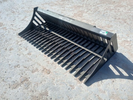 Unused 72" Rock Bucket (Skid Steer Attachment)