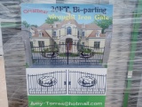 Unused Greatbear 20ft Iron Gate with ''DEER '' Artwork in the Middle Gate Frame