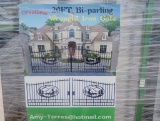 Unused Greatbear 20ft Iron Gate with ''DEER '' Artwork in the Middle Gate Frame