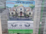 Unused Greatbear 20ft Iron Gate with ''DEER '' Artwork in the Middle Gate Frame