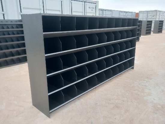 Unused 10Ft (50 Bin) Metal Bolt Bin