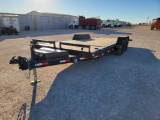 Shop Made 22ft Tilt Deck Car Hauler Trailer