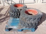 (4) Skid Steer Wheels w/Tires