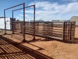 (8) Free Standing 24Ft Fence Panels (1) w/ 12Ft Gate and (2) Overhead Gates