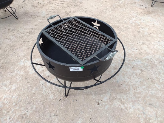 Unused 30" Fire Pit w/ Grill Plate