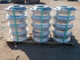 (12) Aluminum Truck Wheels 24.5x8.25
