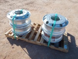 (4) Aluminum Truck Wheels 22.5x8.25