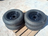 (4) Unused Trailer Wheels w/Tires 225/75R15