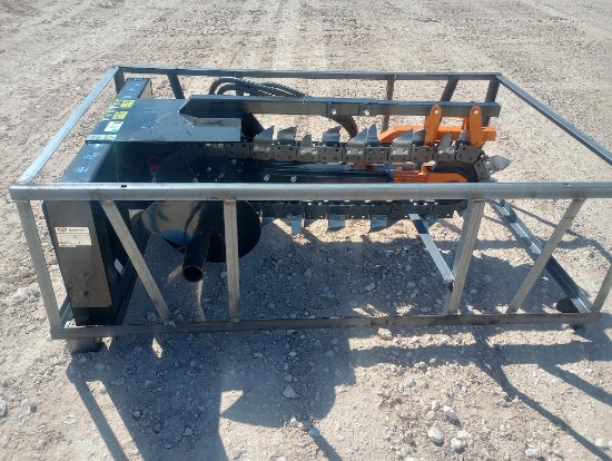 Unused Mower King ECSSCT72 Trencher (Skid Steer Attachment)