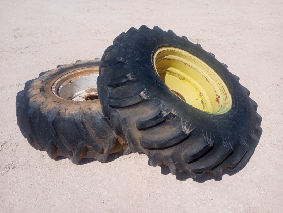 (2) Cotton Stripper Wheels w/Tires 16. 9-26