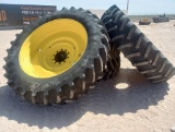 Set of John Deere Wheels and Duals w/Tires 480/80R50
