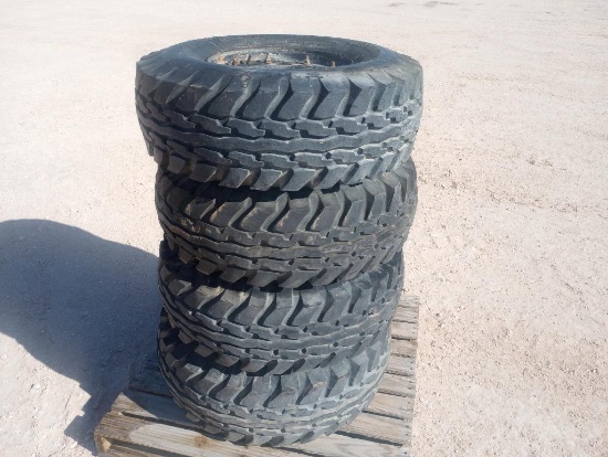 (4) Military Humvee Wheels w/Tires 36 x 12.50 R 16.5