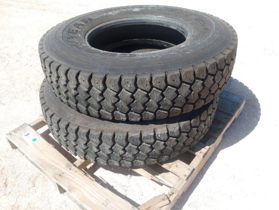(2) Good/Year Truck Tires 12 R 22.5