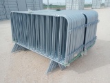 (40) Sections of Unused AGT Portable Galvanized Construction Site Fence- 4ft x 7ft Sections