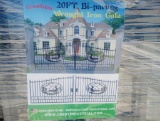 Unused Greatbear 20ft Iron Gate with ''DEER '' Artwork in the Middle Gate Frame