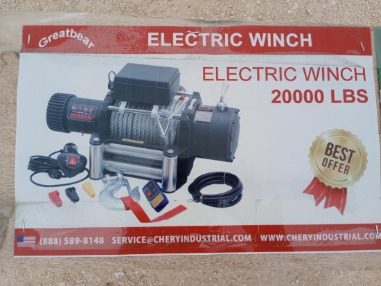 Unused Greatbear 20,000 LBS Electric Winch