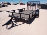 Unused 2022 Gitesa 12Ft Single Axle Utility Trailer