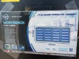 Unused Steelman 7Ft (20) Drawers Stainless Steel Workbench