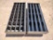 (2) 4Ft Unused Metal Bolt Bins (1) w/32 Bins (1) w/16 Bins