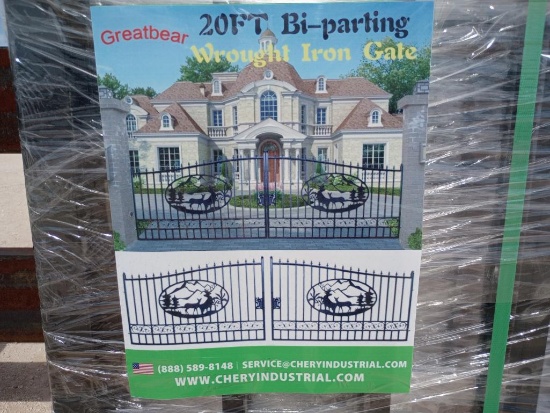 Unused Greatbear 20ft Bi-Parting Wrought Iron Gate