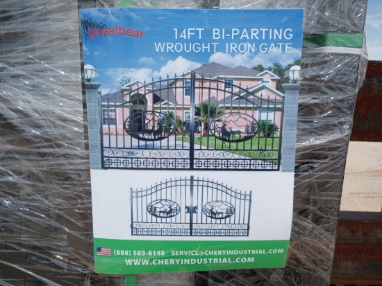 Unused Greatbear 14ft Bi-Parting Wrought Iron Gate