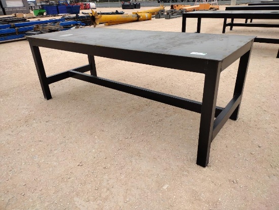 Unused Metal Shop Table