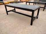 Unused Metal Shop Table