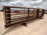 (9) Free Standing 24Ft Fence Panels (1) w/ 12Ft Gate