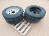(4) Unused Trailer Wheels w/Tires 215/75 R 17.5