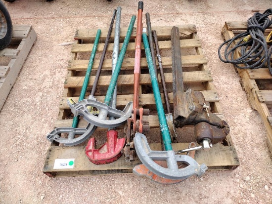 Pallet of Conduit Benders/Wilton Bench Vise
