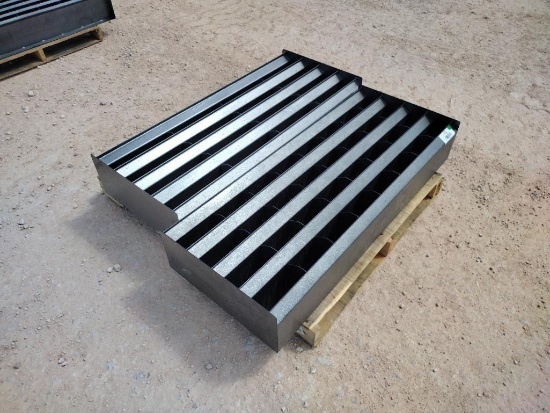 (2) 4Ft Unused Metal Bolt Bins (1) w/32 Bins (1) w/16 Bins