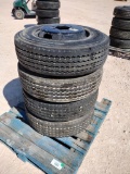 (4) Unused 12K Gooseneck Wheels w/Tires 235/75 R 17.5