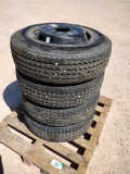 (4) Unused 12K Gooseneck Wheels w/Tires 235/75 R 17.5