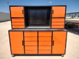 Unused Work Bench,16 Drawers and 4 Cabinets