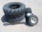 (2) Tractor Tires 12.5 / 80-18, (3) Small Wheels w/Tires