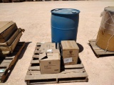 (3) Boxes Disposable Labcoats, (1) Barrel of Cooling Fluid