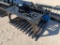 Unused Mini Universal Attach Skid Steer 48'' Single Cylinder Grapple Bucket