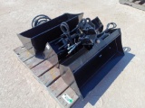 (3) Unused 3T Mini Excavator Hydraulic Tilt Buckets