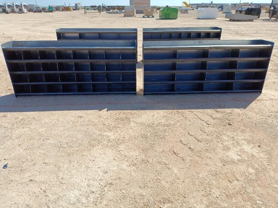 (2) 4Ft Unused Metal Bolt Bins (1) w/32 Bins (1) w/16 Bins