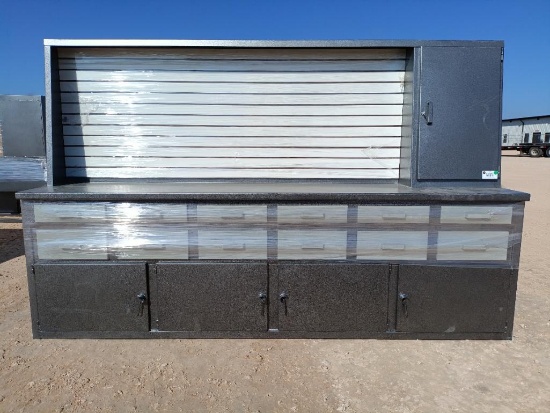 Unused 10Ft Work Bench Cabinet