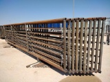 (10) Free Standing 24Ft Fence Panels (1) w/ 8Ft Gate