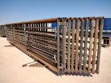 (10) Free Standing 24Ft Fence Panels (1) w/ 8Ft Gate